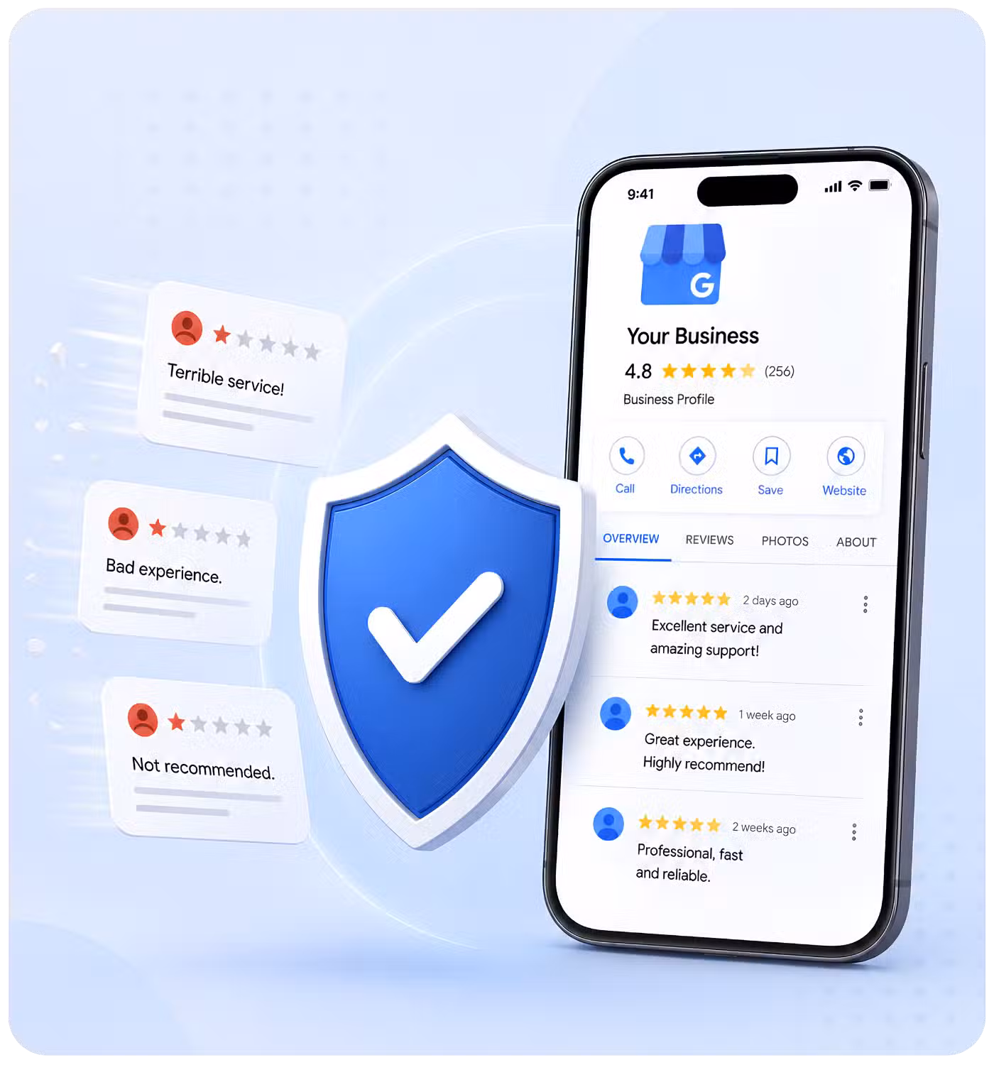 Cognito protects and grows your Google reputation and map pack visibility